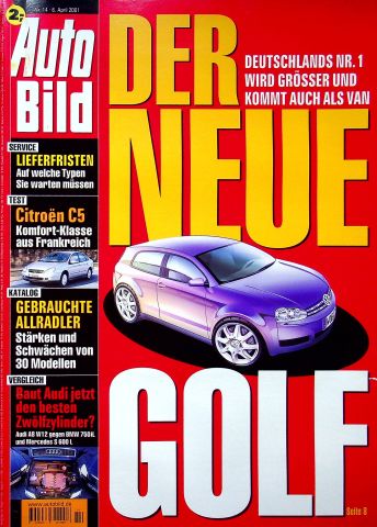 Deckblatt Auto Bild (14/2001)